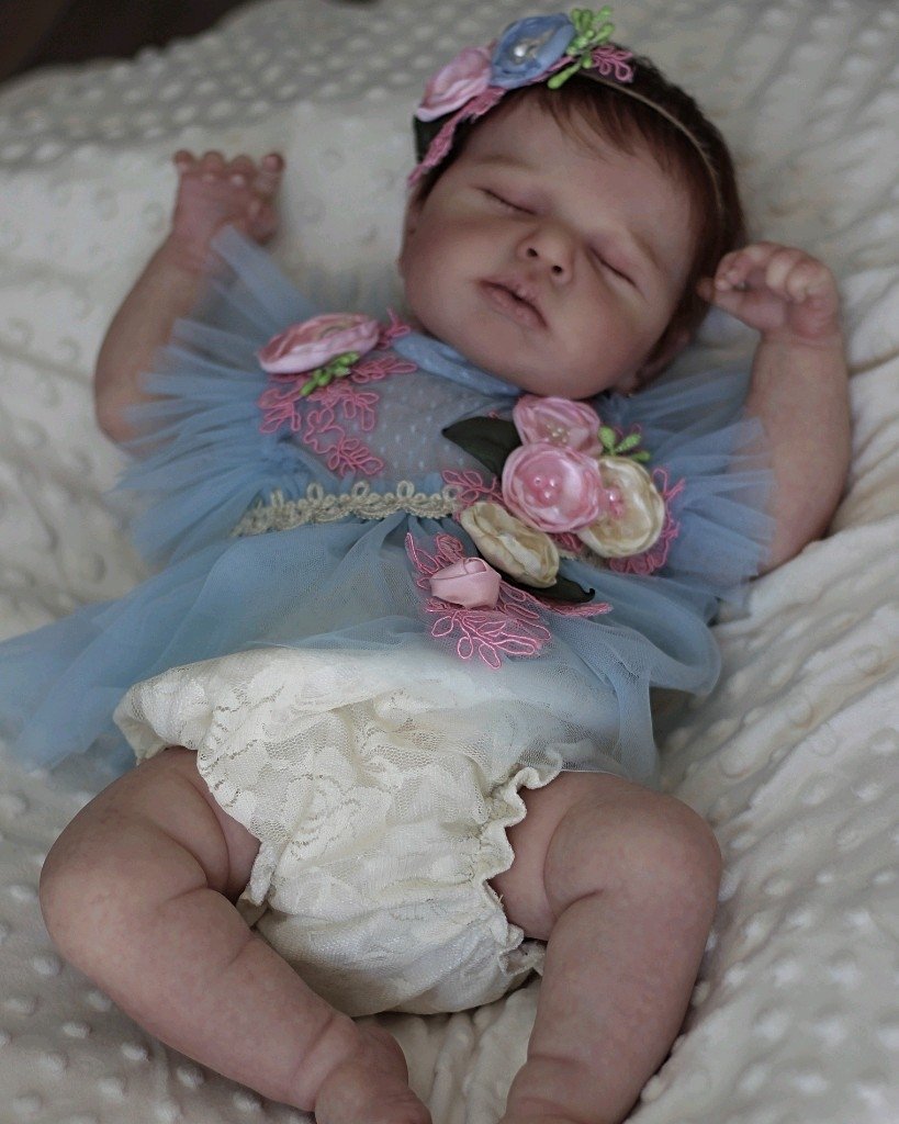 Bebê Reborn Menina Dormindo Menina Silicone Lou Lou, bonecas reborn mercado  livre 