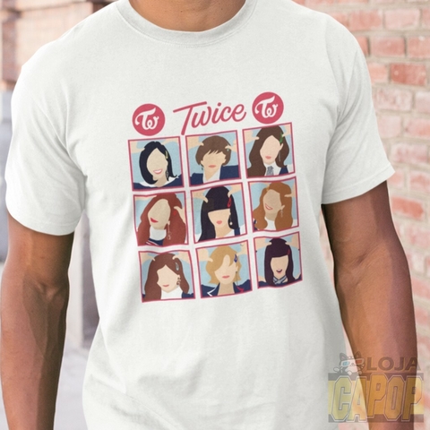 Camiseta twice membros autografos kpop