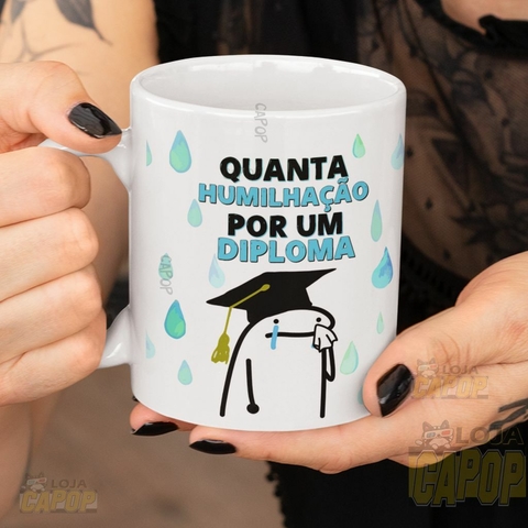 Caneca Flork Boneco Palito Não Sou Fluente em Mimimi