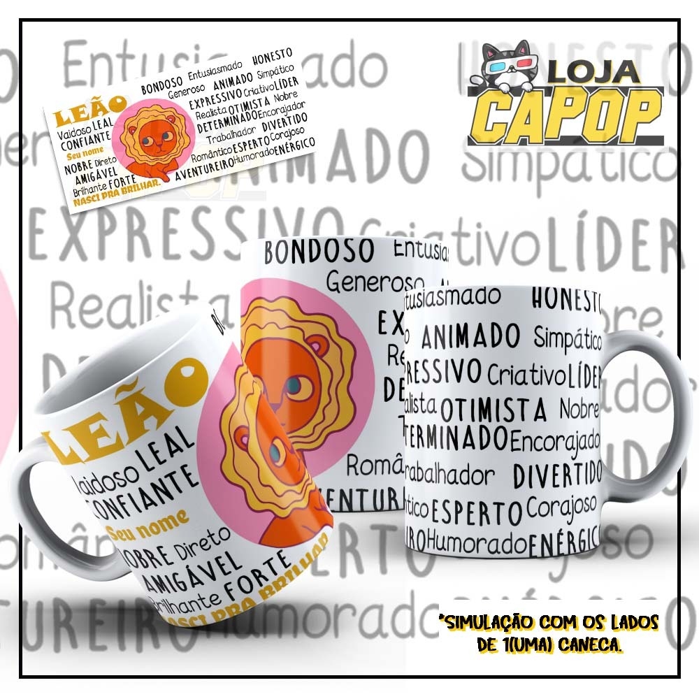 Caneca Lance - letra L crest - nome laranja que significa