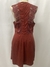 Vestido Canal Terracota/Renda (P) - comprar online