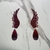 Brinco ear cuff festa cristais marsala com gota marsala, banhado a ouro - comprar online