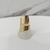 Anel design curvado ajustável, banhado a ouro 18k - comprar online