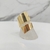 Anel design curvado ajustável, banhado a ouro 18k na internet