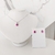 conjunto de colar e brinco mini gota fucsia com 3 pontos de luz pequenos no colar banhado a prata