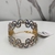 Bracelete festa duplo com cristais furta cor banhado a ouro - sob encomenda - comprar online