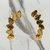 Brinco ear cuff festa gota pedras e cristais prata banhado a ouro na internet