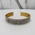 Bracelete festa médio com cristais prata, banhado a ouro - sob encomenda - comprar online
