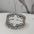 Bracelete festa duplo com cristais furta cor banhado a prata - sob encomenda na internet