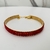 Bracelete festa fino cristais vermelho banhado a ouro - sob encomenda na internet