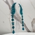 Brinco festa ear cuff alongado cristais Azul tiffany, base grafite na internet