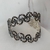 Bracelete festa duplo cristais cinza metalizado, banhado a prata - sob encomenda - Vi Semi joias