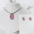 Conjunto colar riviera e brinco com gota rosa claro cravejada, prata - comprar online