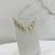Brinco mini ear cuff com 4 gotas cristal banhado a ouro na internet