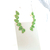 Brinco ear cuff festa folhas cristais verde lima, base dourada - comprar online