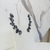 Brinco Ear Cuff festa folhas cristais cinza metalizado banhado a prata - comprar online