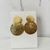 Brinco duas bolas chapinha com textura dourado banhado a ouro 18k - comprar online