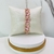 Pulseira com pedras naturais rosa claro- banhada a ouro - comprar online