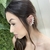 Brinco ear cuff festa folhas cristais furta cor