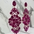 Brinco festa Luiza cristais pink banhado a ourose - comprar online