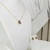 Conjunto de colar e brinco gota lilás banhado a ouro 18k - comprar online