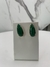 conjunto de colar e brinco pedras gota verde esmeralda alongado banhado a ouro - loja online