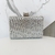 Bolsa clutch prata com strass com puxador cravejado - comprar online