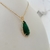 Conjunto pedra natural de colar e brinco no verde esmeralda e verde claro com zirconias, banhado a ouro 18k - loja online