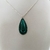 Conjunto colar e brinco gota verde esmeralda em prata 70 - loja online