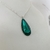 Imagem do Conjunto colar e brinco gota verde esmeralda em prata 70
