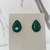 Conjunto colar e brinco gota verde esmeralda em prata 70 - comprar online