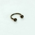 Piercing de Furo Curvado Preto Com 2 Bolinhas Nas Pontas - comprar online