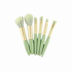 Set de 6 brochas VERDE City Girl con estuche transparente - comprar online