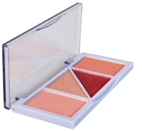 (HB7529-2) Paleta de rubores e iluminadores TONO 2 FEELS MOOD - RUBY ROSE