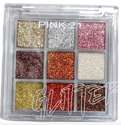 (CS4248-2) Paleta de glitters ULTRA BILLANTES Tono 2 - PINK 21