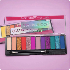 CS3267-1 Paleta de sombras y glitter Color Shock TONO 1 - Pink 21