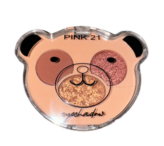 (CS4052-1) Paleta de sombras y glitter OSITO tono 1 - pink 21