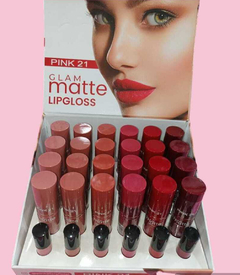 (CS3922x12) Set de 12 labiales GLAM acabado MATTE - PINK 21