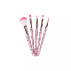 Set de 5 brochas ROSA con mango de glitter