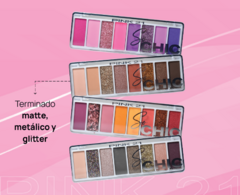 (CS3251-4) Paleta de Sombras+Glitter SO CHIC TONO 4 - PINK 21 en internet