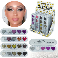 (CS4328-4) Paleta GLITTER PARTY TONO 4 - PINK 21 - Mibú Makeup