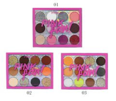 (CS3999-1) Paleta de glitter + sombras PINK FAN 1 - Pink 21 - comprar online