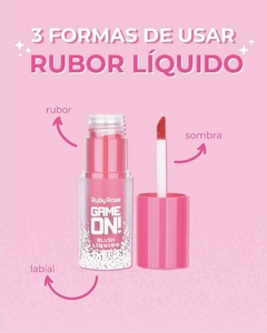 (HB570KO) Blush liquido game on TONO KO - RUBY ROSE - Mibú Makeup