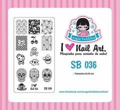 Placa de Stamping SB036 - SUGAR BUBBLES