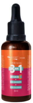 Sérum Facial 3 EN 1 con Vitamina C + Rosa Mosqueta + Ácido Hialurônico - MAX LOVE - comprar online