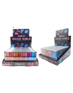 (CS3263-1) Paleta de sombras+glitter GOOD GIRLS TONO 1 - PINK 21 - Mibú Makeup
