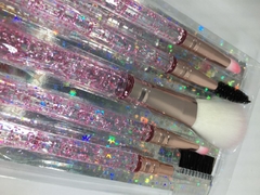 SZ-126 R Set de 5 Brochas CITY GIRL con glitter ROSA en el mango y pelo rosa - comprar online