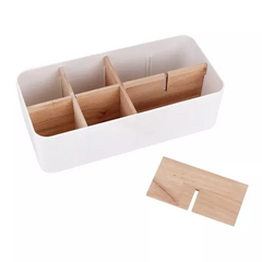 MINI ORGANIZADOR PLASTICO CON DIVISION EN BAMBU (8 ESP) HOUSTON 8 - comprar online