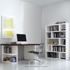 Biblioteca de melamina Blanco modelo Grecia Factory Muebles - comprar online