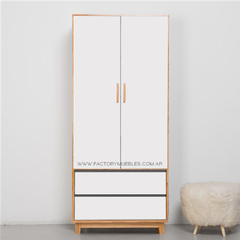 Modulo Placard Estantes Ropa con Puerta Blanco 35x180x45cm Melamina